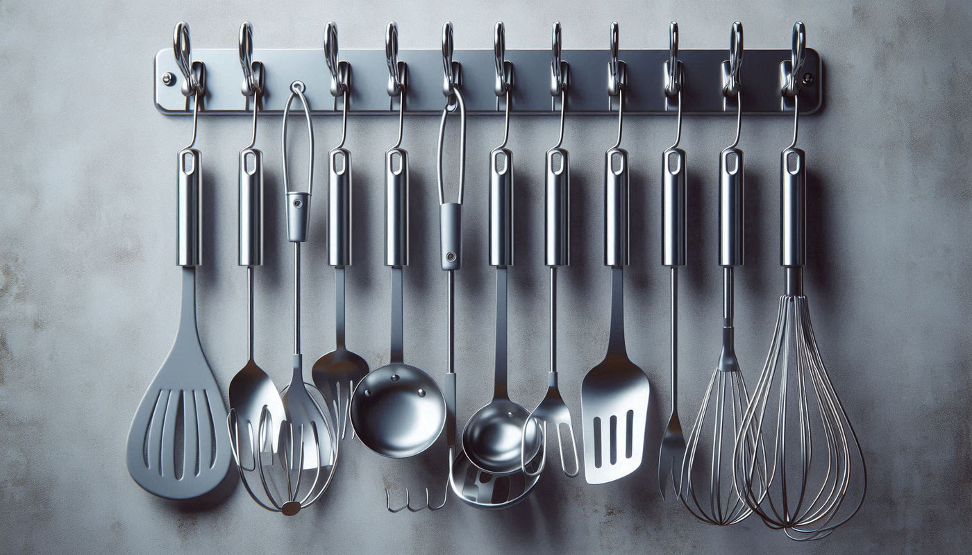 Kitchen hooks - practical and space-saving solutions for organizing and hanging kitchen utensils, pots, pans, and towels, enhancing kitchen efficiency and accessibility.