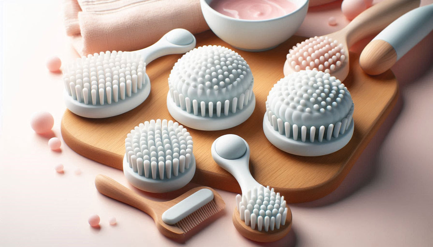 Massage brushes - therapeutic brushes designed for skin exfoliation, relaxation, and improved circulation.