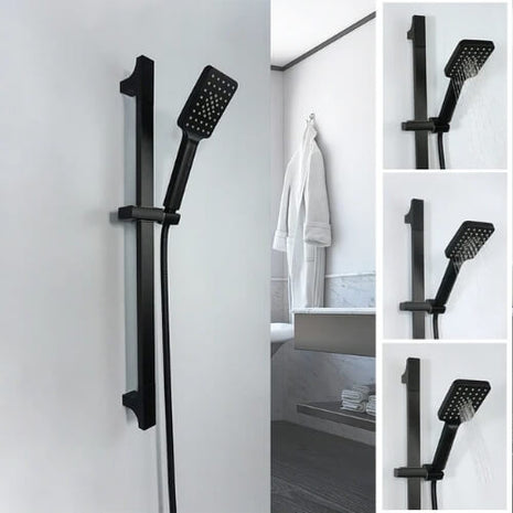 24 cm handheld showerhead with three settings for a personalized and comfortable shower.

