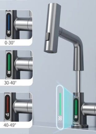 Standing tall at 60 cm, the "Almog" kitchen faucet is perfect for deep sinks, providing convenience and elegance.