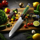 A professional Japanese-style knife with 67-layer steel for precision cutting.

