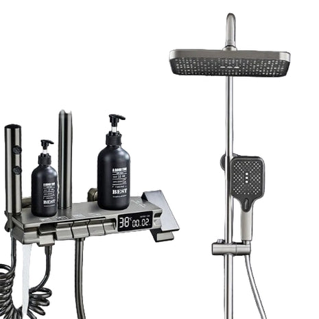 מערכת מקלחת מתקדמת עם תצוגת טמפרטורה דיגיטלית ללא צורך בסוללה לנוחות ושליטה מלאה