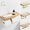 Add a natural and elegant touch to your bathroom or kitchen with this dual-use ash wood holder.