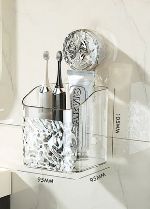 Enhance your bathroom decor with this suction cup featuring a glacier print design. Easy to install and offers strong, reliable suction.