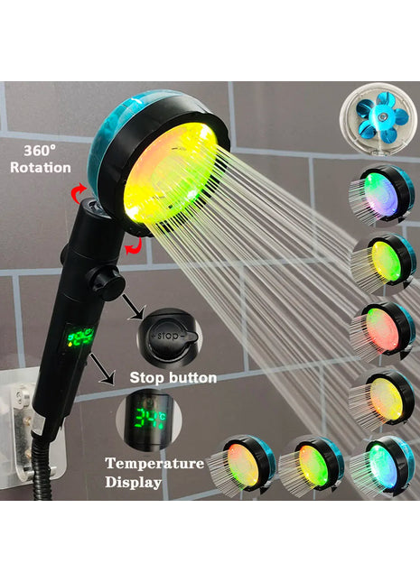 ראש מקלחת LED דיגיטלי – כולל תצוגת טמפרטורה מדויקת


