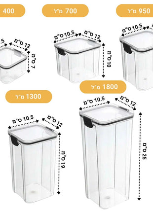 Built with high-quality materials, these containers are durable and designed to last, offering a sleek and stylish finish to your kitchen.

