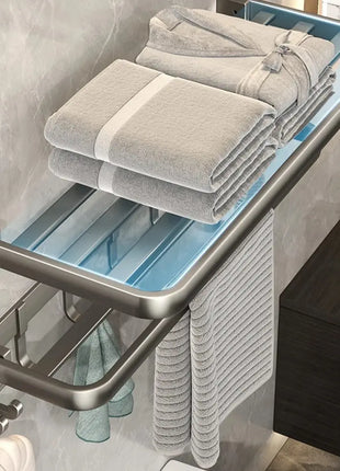 Install this towel rack effortlessly with an option for no-drill installation, keeping your walls intact.