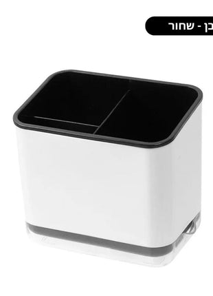 Organizes and dries cutlery quickly with separate compartments and a water-collecting tray.