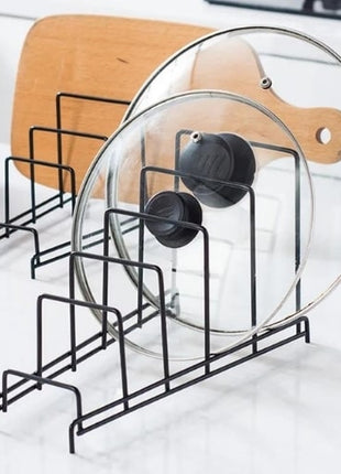 Organizes your pot lids efficiently, making your kitchen more functional and tidy.
