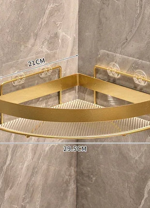 Upgrade your bathroom’s look and feel with the luxurious design of this gold rack.