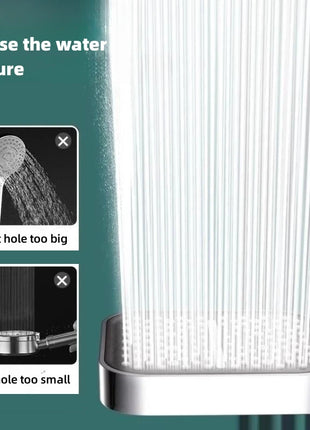 Easily adjust the shower head for the perfect angle and flow.

