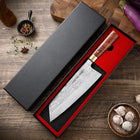 A high-quality Japanese knife with a sharp stainless steel blade for versatile kitchen use.

