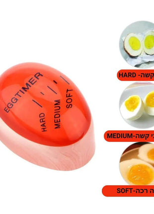  This timer responds to heat to monitor egg cooking and changes color to show the egg’s softness level.