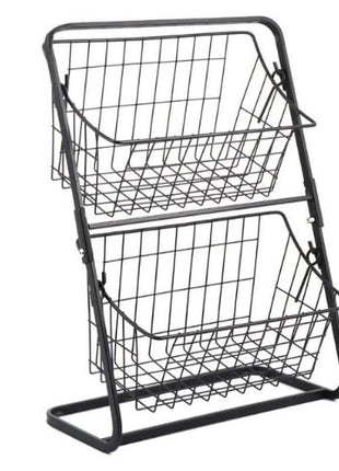 This reliable and robust metal shelf is perfect for frequent use in the kitchen. It offers ample storage space for vegetables and fruits, ensuring your ingredients are always within reach. Size: 30X28X18 cm. #HeavyDutyShelf #KitchenStorage #MetalStorageRack 