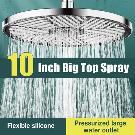 Experience the luxury of a larger shower head, designed to cover a wider area for a more immersive shower experience.

