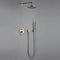 Enhance your bathroom with a sleek and elegant brushed gold finish for a sophisticated shower experience.


