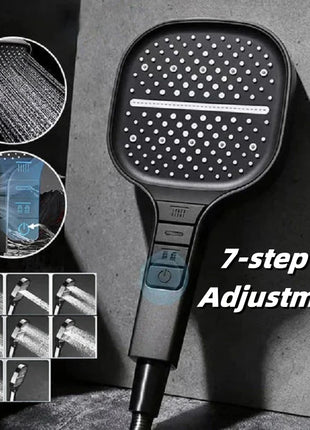 Experience a luxurious shower with 7 versatile flow modes.

