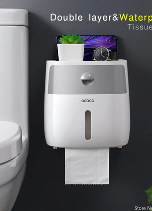 "Multi-Purpose Bathroom Storage Solution - Toilet Paper and Accessory Holder in One"