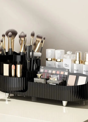 Say goodbye to messy drawers and hello to organized beauty essentials with this rotating organizer.

