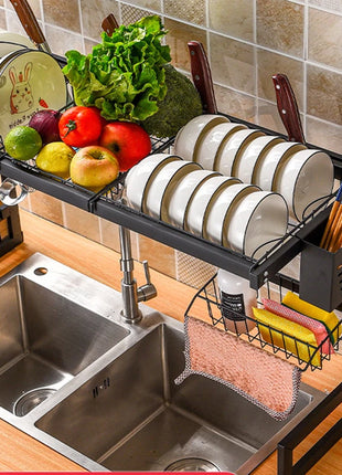 Perfectly designed to fit over your sink for efficient drying and space-saving.
