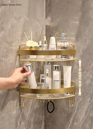 Keep your shampoo, conditioner, and other bath essentials neatly organized with this versatile rack.