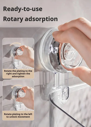 Install this suction cup organizer in seconds without drilling. Features a modern glacier design and strong suction for reliable holding.