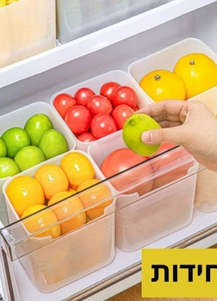 Store fruits, vegetables, herbs, and more with these durable fridge storage boxes. Perfect for keeping your fridge organized and your food fresh.

