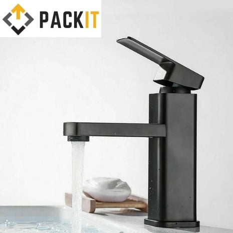 ברז כיור אמבטיה מים חמים וקרים דגם "גיא" – ברזל עבה, גובה 17.5 ס"מ לעמידות ושימוש נוח