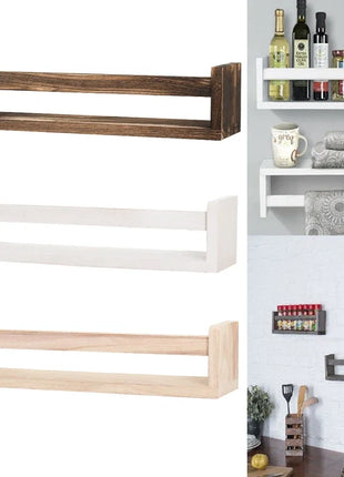 Enhance your kitchen decor with this beautiful wooden spice storage solution.
