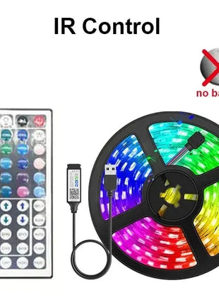 רצועת לד חכמה גמישה RGB עם שליטה באפליקציה ושלט - תאורה צבעונית חווייתית לעיצוב טלוויזיה וחללים