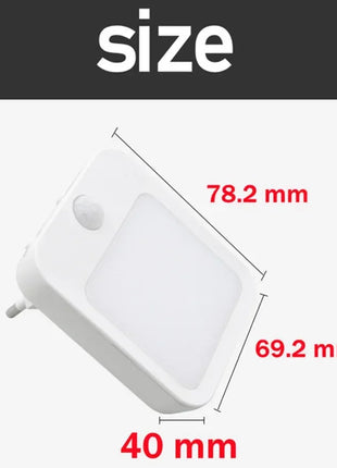 תאורת לילה LED עם חיישן תנועה – Plug EU