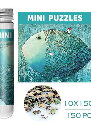 פאזל מיני 150 חלקים בצינור מבחנה – חוויית משחק מהנה לכל המשפחה