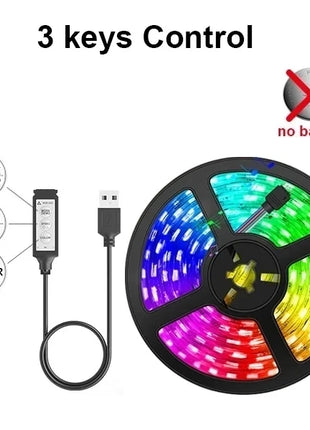 רצועת לד חכמה גמישה RGB עם שליטה באפליקציה ושלט - תאורה צבעונית חווייתית לעיצוב טלוויזיה וחללים