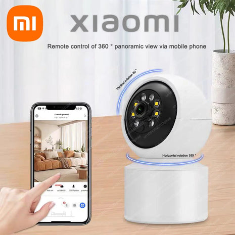 מצלמת אבטחה חכמה 360° לבית מבית שיאומי Mi PTZ - מצלמת ווב 4K עם זיהוי תנועה ובקרת לילה