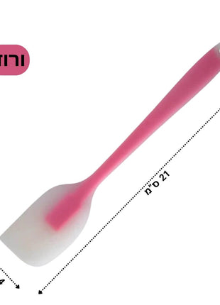 A set of silicone spatulas available in pink, blue, green, orange, and purple