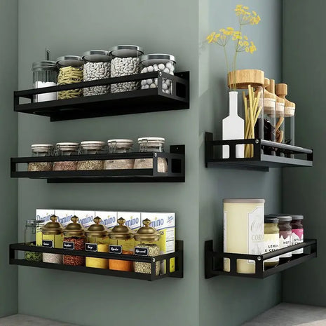 Upgrade your kitchen with this modern and durable spice storage solution.
