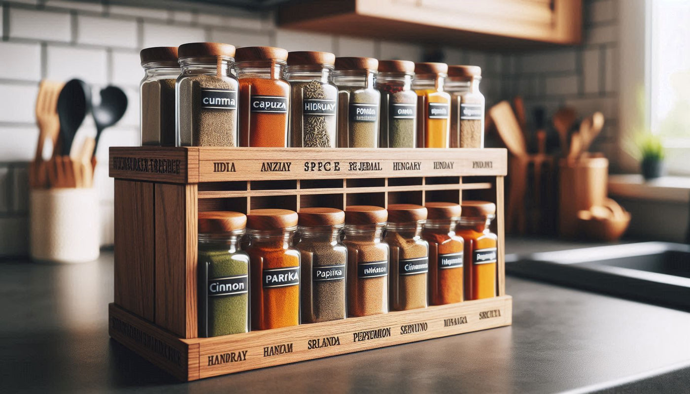 Spice container storage - practical and stylish solutions for organizing and accessing your spices efficiently.