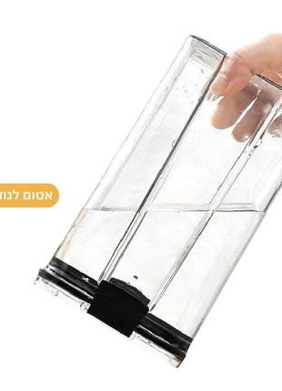 Designed for efficient use of kitchen space, these square-shaped containers allow for easy stacking and organization.

