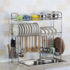 Maximize your kitchen space with this durable stainless steel drying rack.
