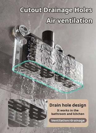 Ensure stable storage with this strong suction cup organizer. Ideal for a variety of bathroom items and easy to reposition as needed.