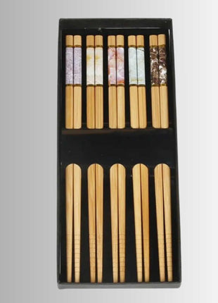 A stylish and practical set of bamboo chopsticks perfect for everyday use.