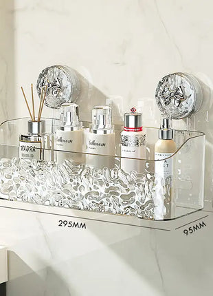  This stylish bathroom suction cup offers a strong hold and a modern design, perfect for organizing and displaying bathroom items.
