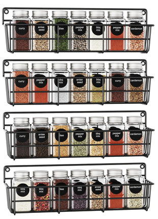 Elevate your kitchen storage with these sleek and modern spice organizers.
