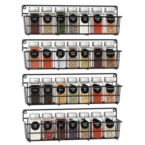 Elevate your kitchen storage with these sleek and modern spice organizers.
