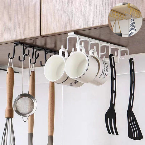 Enhance your kitchen with a modern double-row storage hook that combines function and style.

