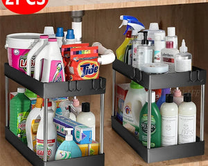 Maximize your space with a 2-tier organizer.
