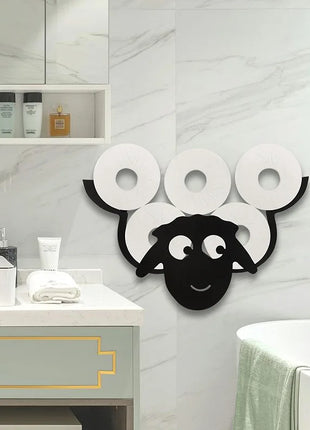 Perfect for holding toilet paper, kitchen towels, or other paper rolls.