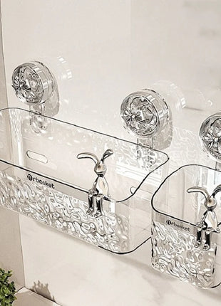 Upgrade your bathroom storage with this versatile suction cup, featuring easy installation and a stylish design. Perfect for organizing essentials!