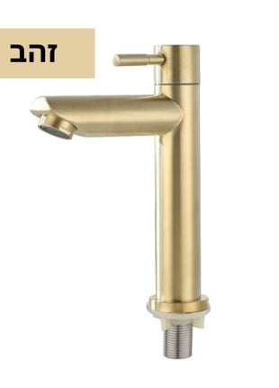 ברז נירוסטה "דוד" עם גימור מוברש ומראה מודרני
