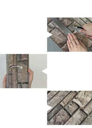 סט לוחות קיר בעיצוב מודרני במראה אבן דקורטיבית